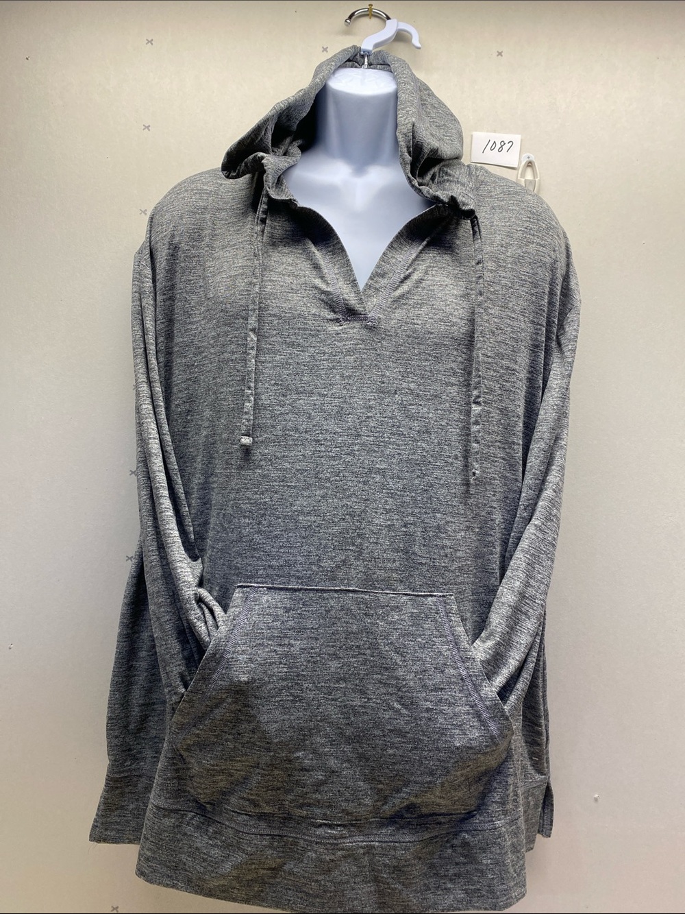 Lane Bryant Gray Hooded Zip Pullover
